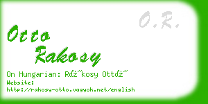 otto rakosy business card